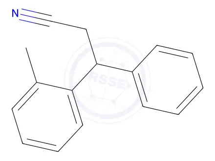 Chemical structure of 3-phenyl-3-(o-tolyl)propanenitrile