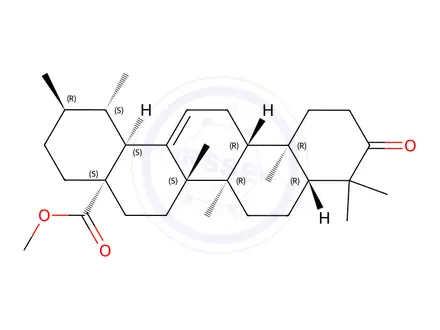 Chemical structure of Methyl (1S,2R,4aS,6aS,6bR,8aR,12aR,12bR,14bS)-1,2,6a,6b,9,9,12a-heptamethyl-10-oxo-1,3,4,5,6,6a,6b,7,8,8a,9,10,11,12,12a,12b,13,14b-octadecahydropicene-4a(2H)-carboxylate