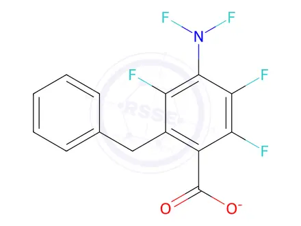 Chemical structure of pentafluorobenzyl-4-aminobenzoate