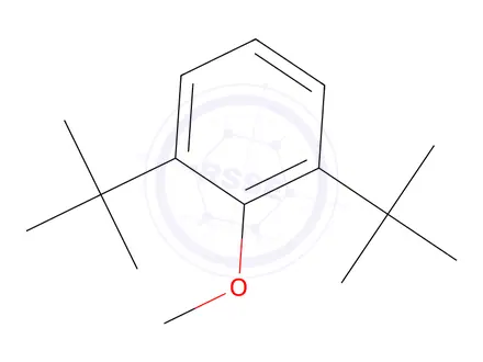 Chemical structure of Benzene, 1,3-bis(1,1-dimethylethyl)-2-methoxy-