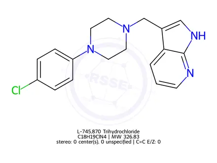Chemical structure of L-745,870 Trihydrochloride