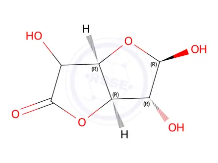Chemical structure of D-Glucofuranuronic acid gama-lactone