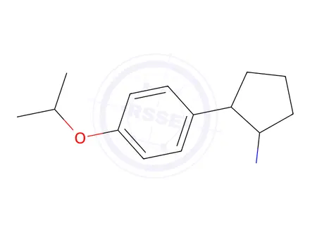 Chemical structure of 2-[4-(propan-2-yloxy)phenyl]cyclopentan-1-amine