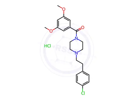 Chemical structure of Piperazine, 1-(2-(4-chlorophenyl)ethyl)-4-(3,5-dimethoxybenzoyl)-, mon ohydrochloride