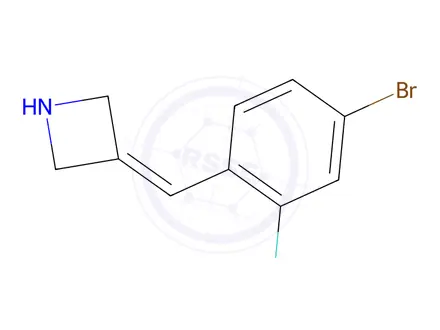 Chemical structure of 3-(4-Bromo-2-fluorobenzylidene)azetidine