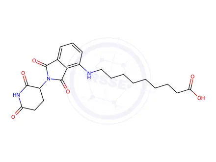 Chemical structure of Nonanoic acid, 9-[[2-(2,6-dioxo-3-piperidinyl)-2,3-dihydro-1,3-dioxo-1H-isoindol-4-yl]amino]-