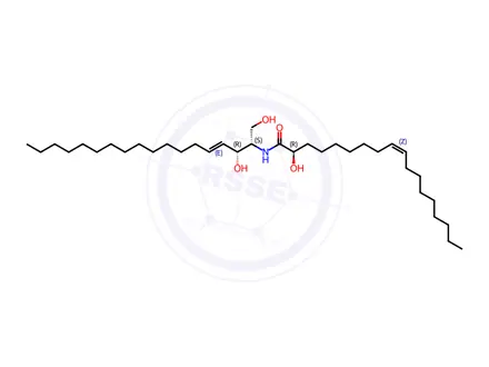 Chemical structure of 18:1(2R-OH) Ceramide