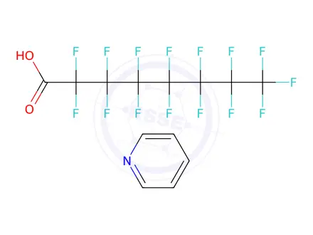 Chemical structure of Pentadecafluorooctanoic acid-pyridine (1/1) (PFOA-C5H5N)