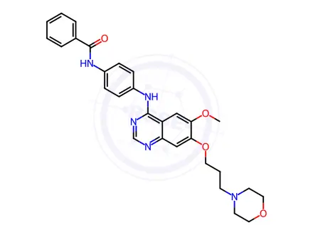 Chemical structure of ZM 447439