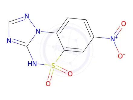 Chemical structure of 11-Nitro-8λ6-thia-2,3,5,7-tetraazatricyclo[7.4.0.0,2,6]trideca-1(13),3,5,9,11-pentaene-8,8-dione