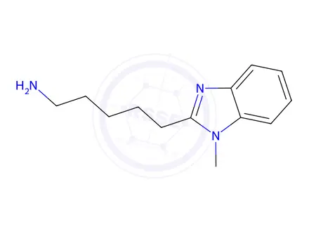 Chemical structure of 5-(1-Methyl-1H-benzo[d]imidazol-2-yl)pentan-1-amine