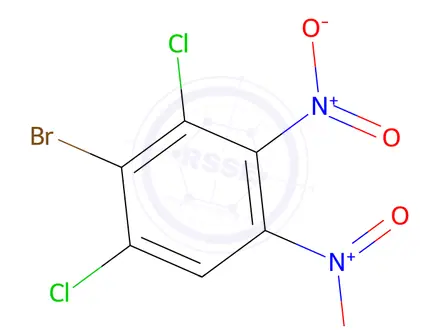 Chemical structure of 2-Bromo-1,3-dichloro-4,5-dinitrobenzene