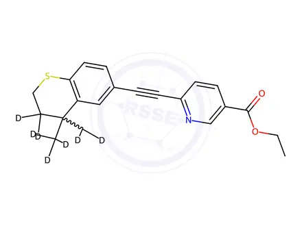 Chemical structure of Tazarotene-d6