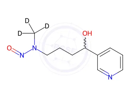Chemical structure of 4-(Methyl-d3-nitrosamino)-1-(3-pyridyl)-1-butanol