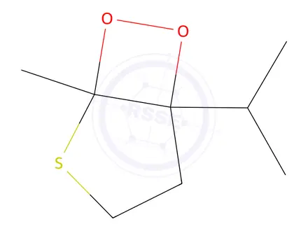 Chemical structure of 6,7-Dioxa-2-thiabicyclo[3.2.0]heptane,1-methyl-5-(1-methylethyl)-(9CI)