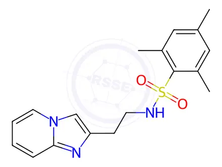 Chemical structure of N-(2-(Imidazo[1,2-a]pyridin-2-yl)ethyl)-2,4,6-trimethylbenzenesulfonamide
