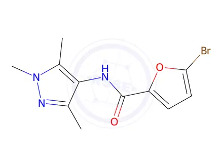 Chemical structure of 5-Bromo-N-(1,3,5-trimethyl-1h-pyrazol-4-yl)furan-2-carboxamide