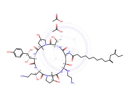 Chemical structure of Caspofungin Acetate (>90%)
