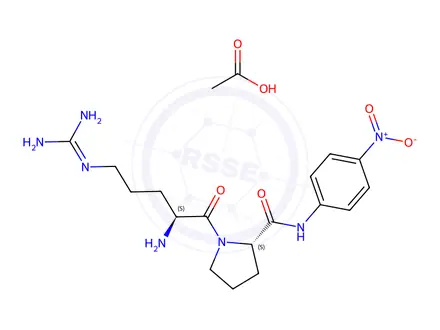 Chemical structure of H-Arg-Pro-pNA acetate salt