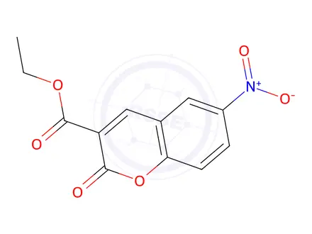 Chemical structure of Ethyl 6-(hydroxy(oxido)amino)-2-oxo-2H-chromene-3-carboxylate