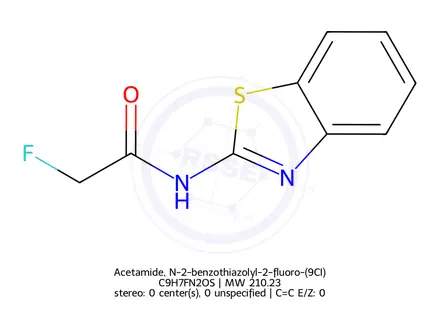 Chemical structure of Acetamide, N-2-benzothiazolyl-2-fluoro-(9CI)