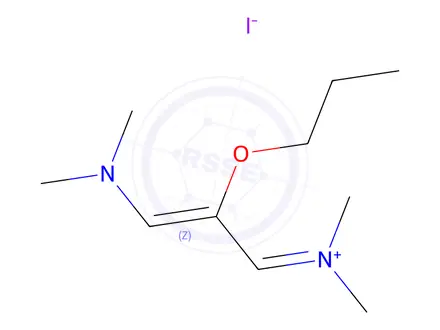 Chemical structure of 3-(Dimethylamino)-N,N-dimethyl-2-propoxyprop-2-en-1-aminium iodide