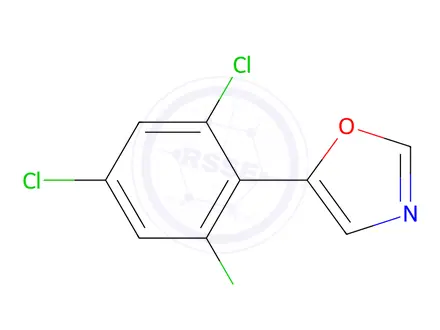 Chemical structure of 5-(2,4,6-Trichlorophenyl)oxazole