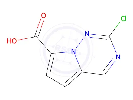 Chemical structure of 2-chloropyrrolo[2,1-f][1,2,4]triazine-7-carboxylic acid