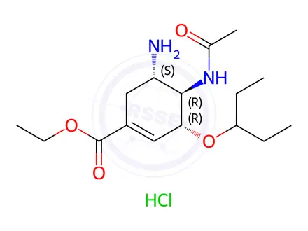Chemical structure of Oseltamivir Hydrochloride