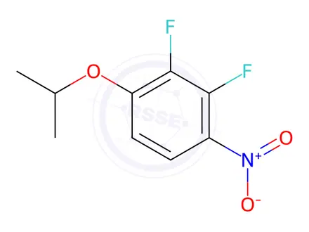 Chemical structure of Benzene, 2,3-difluoro-1-(1-methylethoxy)-4-nitro-