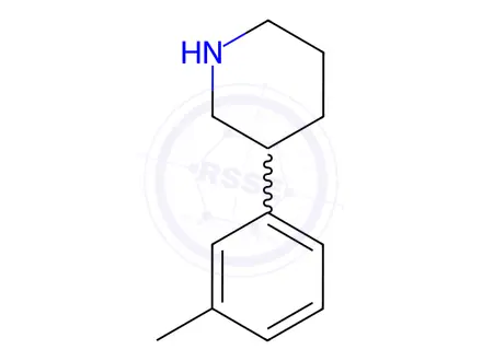 Chemical structure of 3-(3-methylphenyl)piperidine(SALTDATA: HCl)