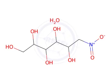 Chemical structure of 1-Deoxy-1-nitro-D-iditol hemihydrate