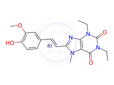Chemical structure of 4-Desmethyl Istradefylline