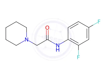 Chemical structure of N-(2,4-difluorophenyl)-2-(piperidin-1-yl)acetamide