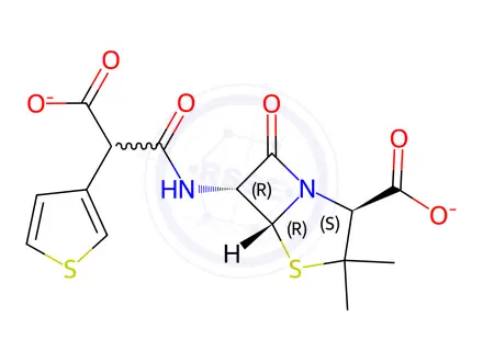 Chemical structure of Ticarcillin (4697-14-7)