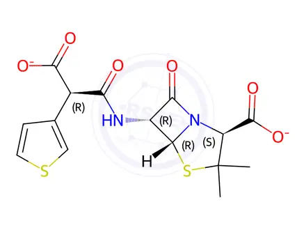 Chemical structure of Ticarcillin Disodium
