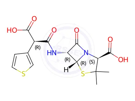 Chemical structure of Ticarcillin