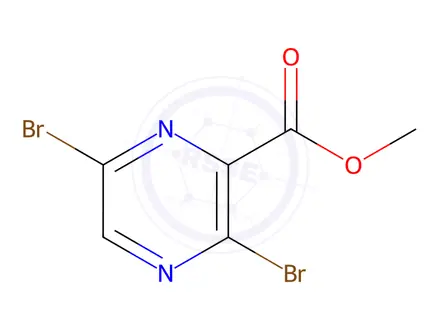 Chemical structure of Methyl 3,6-dibromopyrazine-2-carboxylate
