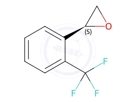 Chemical structure of Oxirane, 2-[2-(trifluoromethyl)phenyl]-, (2S)-