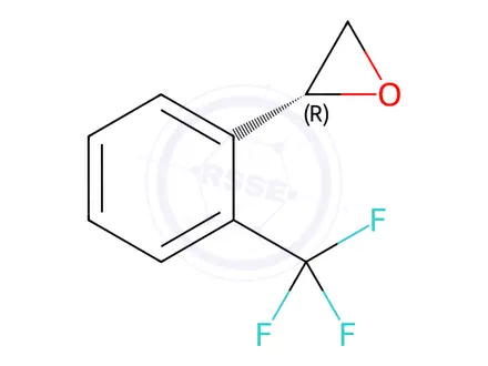 Chemical structure of Oxirane, 2-[2-(trifluoromethyl)phenyl]-, (2R)-