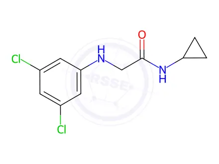 Chemical structure of n-Cyclopropyl-2-((3,5-dichlorophenyl)amino)acetamide