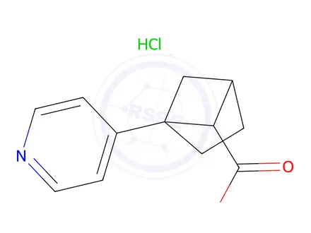 Chemical structure of 1-(Pyridin-4-yl)bicyclo[2.1.1]Hexane-5-carboxylic acid hydrochloride