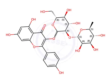 Chemical structure of Kaempeerol-3-O-glucorhamnoside