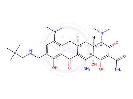 Chemical structure of 12-aminoomacycline