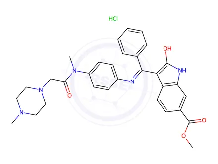 Chemical structure of Nintedanib Hydrochloride