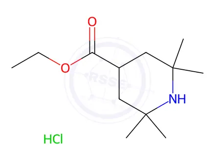 Chemical structure of 2,2,6,6-Tetramethylpiperidine-4-carboxylic Acid Ethyl Ester Hydrochloride