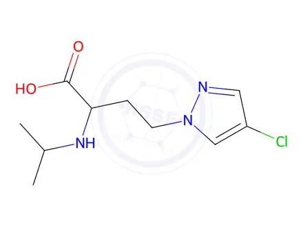 Chemical structure of 4-(4-Chloro-1h-pyrazol-1-yl)-2-(isopropylamino)butanoic acid