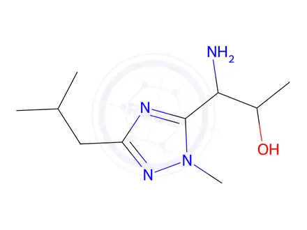 Chemical structure of 1-Amino-1-(3-isobutyl-1-methyl-1h-1,2,4-triazol-5-yl)propan-2-ol