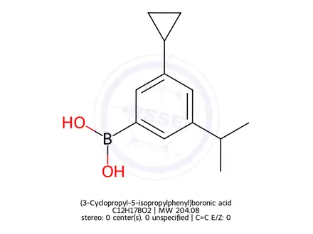 Chemical structure of (3-Cyclopropyl-5-isopropylphenyl)boronic acid
