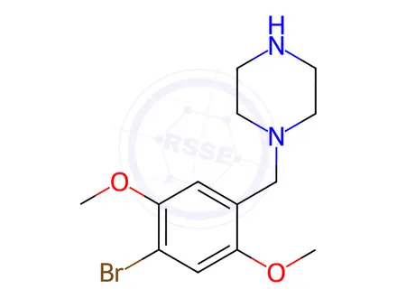 Chemical structure of 1-(4-Bromo-2,5-dimethoxybenzyl)piperazine